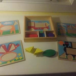 Melissa & Doug Beginner Pattern Blocks Set